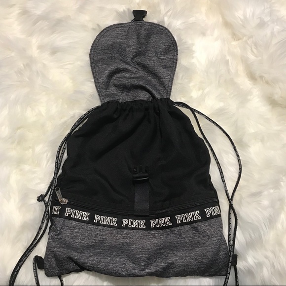 SOLD! PINK DRAWSTRING BACKPACK - Picture 3 of 5